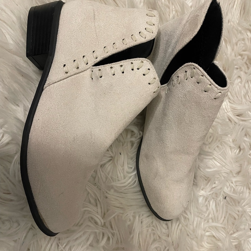 Cream Ankle Boots